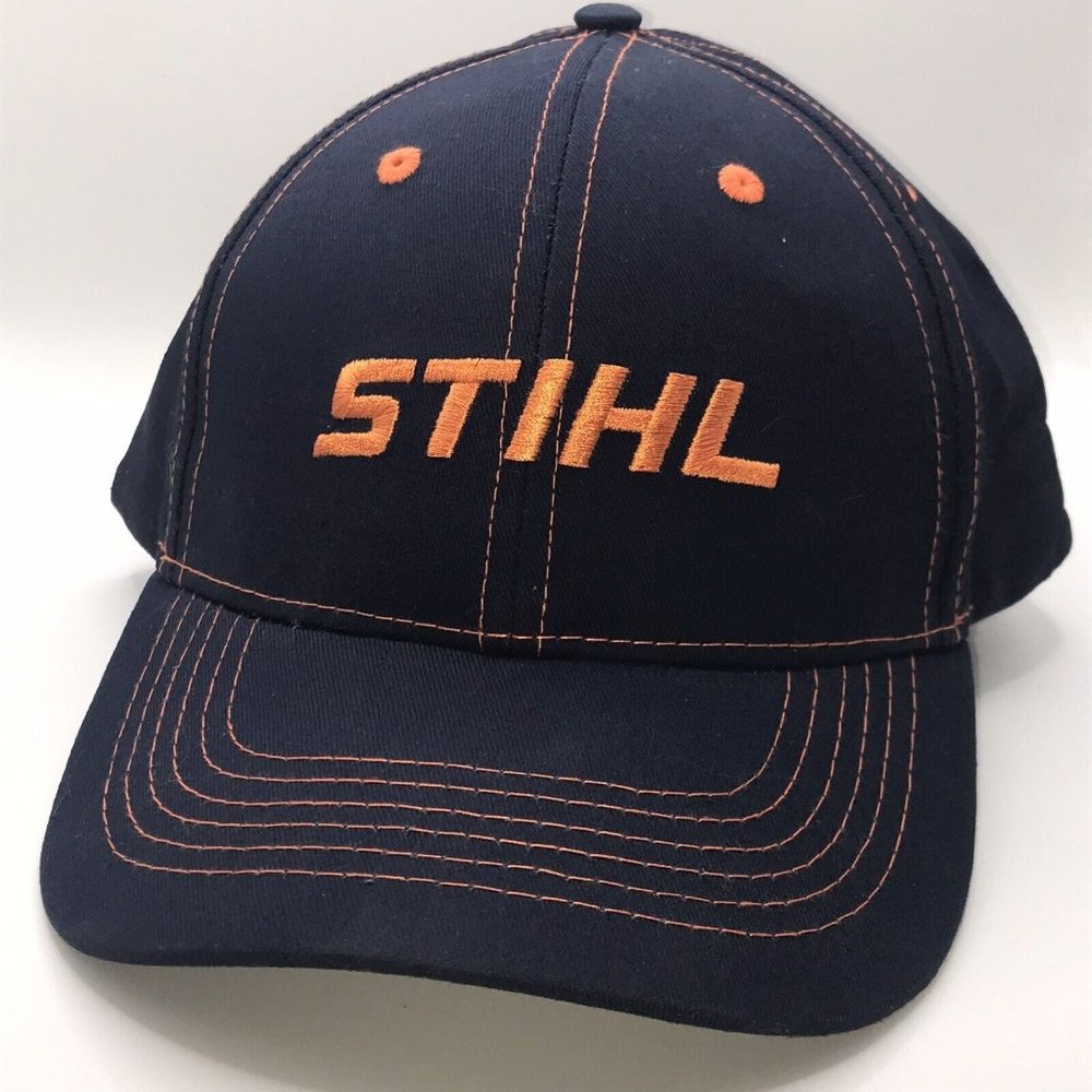 Stihl Outfitters Apparel Snapback Hat Orange / Blue  Baseball Cap Embroidered